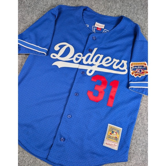 Los Angeles Dodgers Other - Mike Piazza Los Angeles Dodgers Mitchell & Ness Cooperstown Jersey Mens 44L Blue